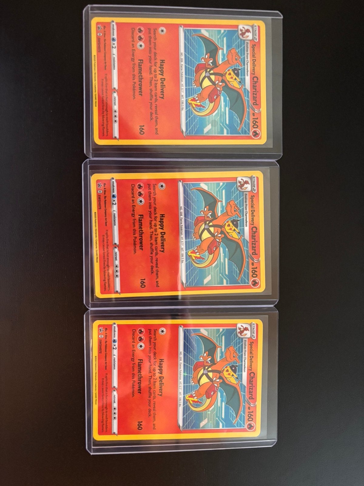 3x Special Delivery Charizard  SWSH075, Verzenden, Zo goed als nieuw, Losse kaart, Foil