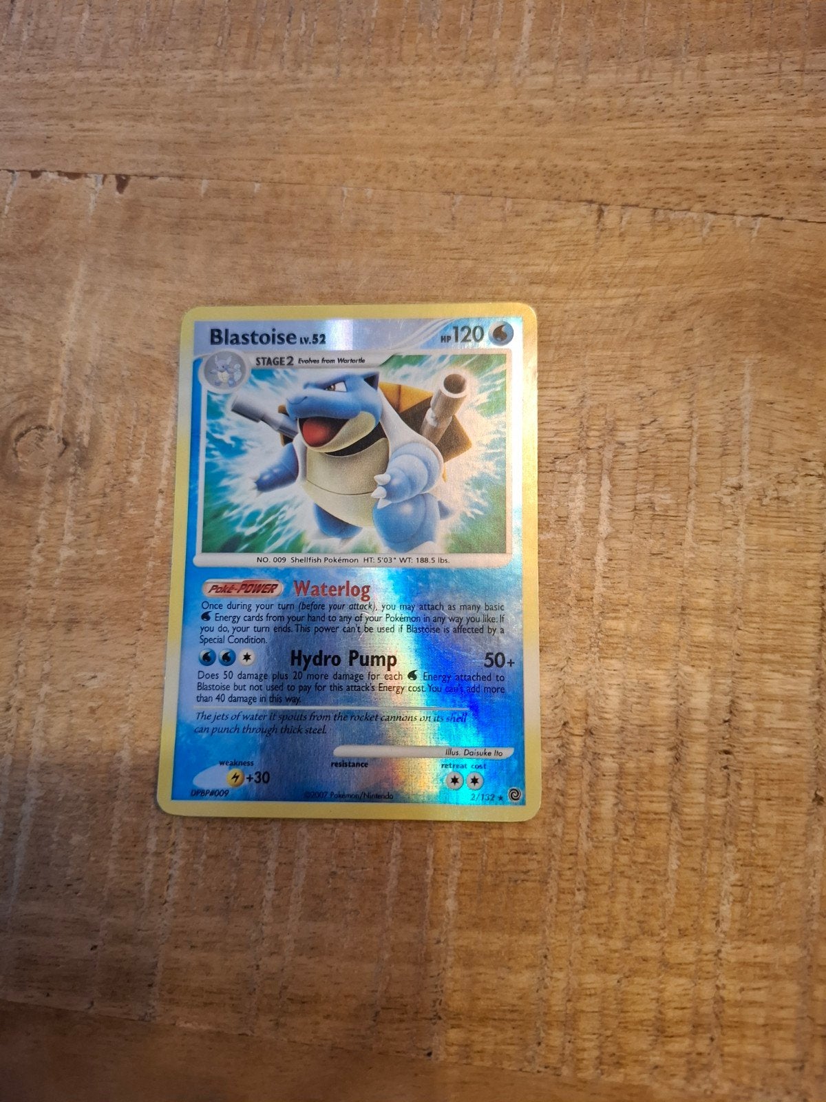 Blastoise LV.52, Ophalen of Verzenden, Gebruikt, Losse kaart