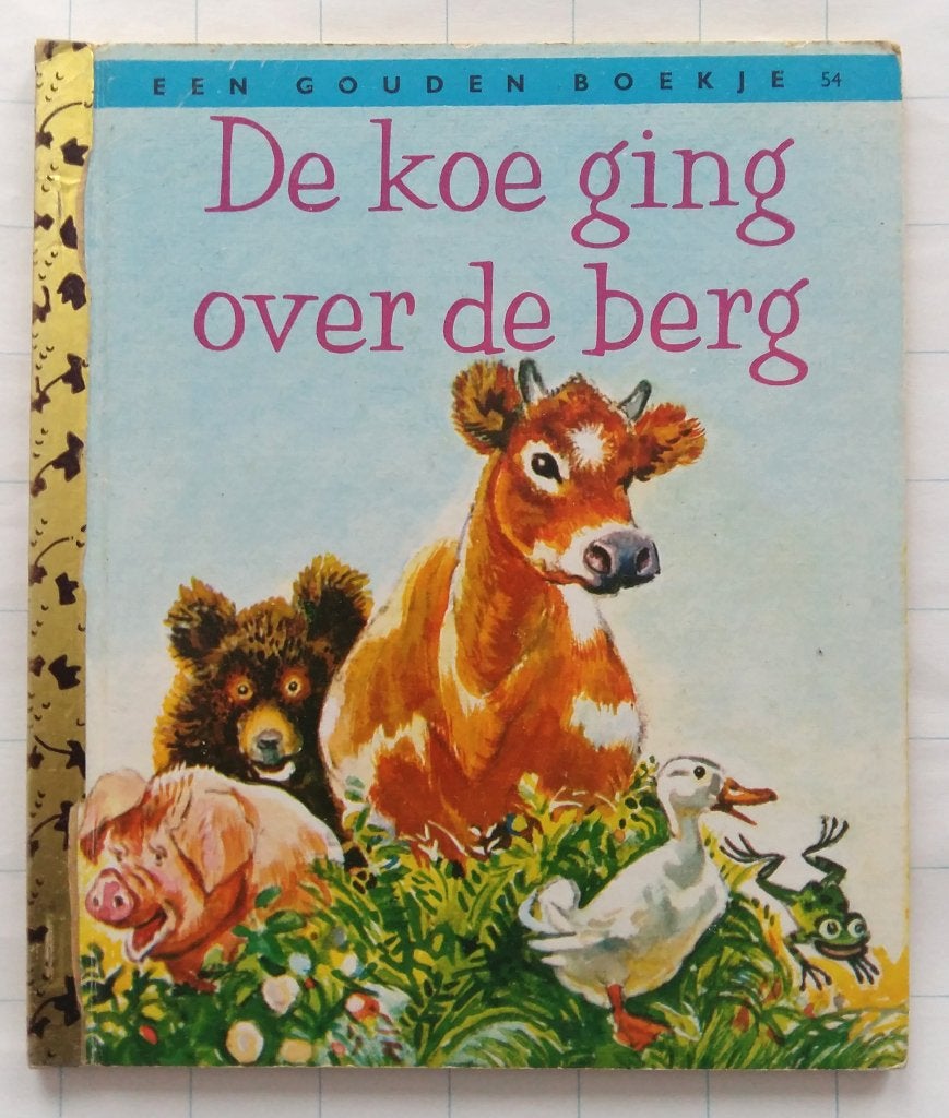 Gouden boekje nr. 54 De koe ging over de berg - J. Krinsley, Ophalen of Verzenden, Gelezen, Jeanette Krinsley, Annie M.G. Schmidt (bew.)