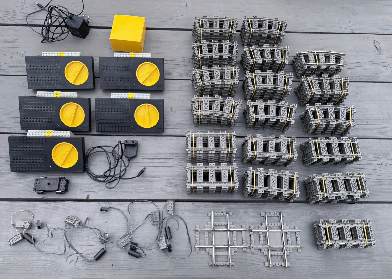 Lego 9v trein grote partij rails en meer, Gebruikt, Overige thema's, Lego, Ophalen of Verzenden