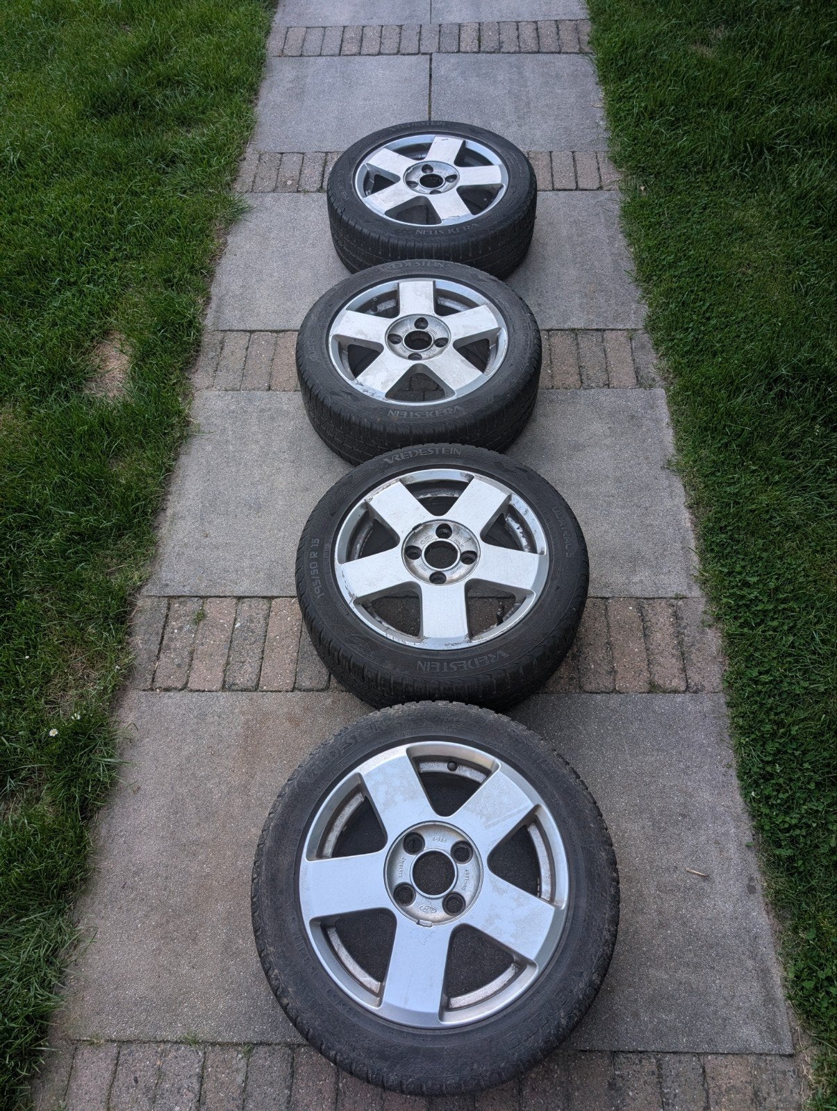 Ford Fiesta velgen+band all season 15 inch 4x108, Ophalen, Gebruikt, 15 inch, Banden en Velgen