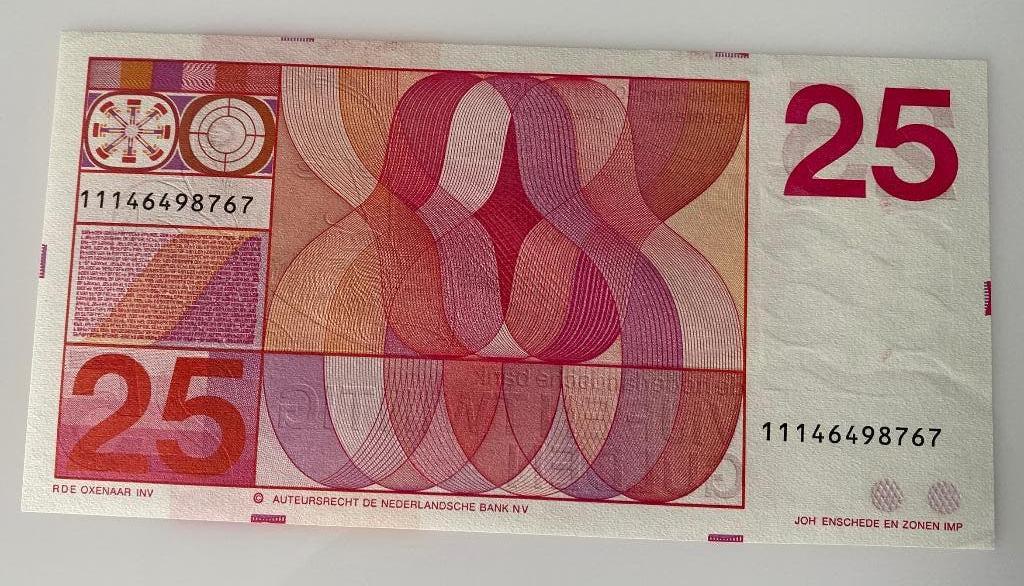 Nederlands 25 gulden biljet 1971 Jan Pieterszoon Sweelinck, Ophalen of Verzenden, 25 gulden, Los biljet