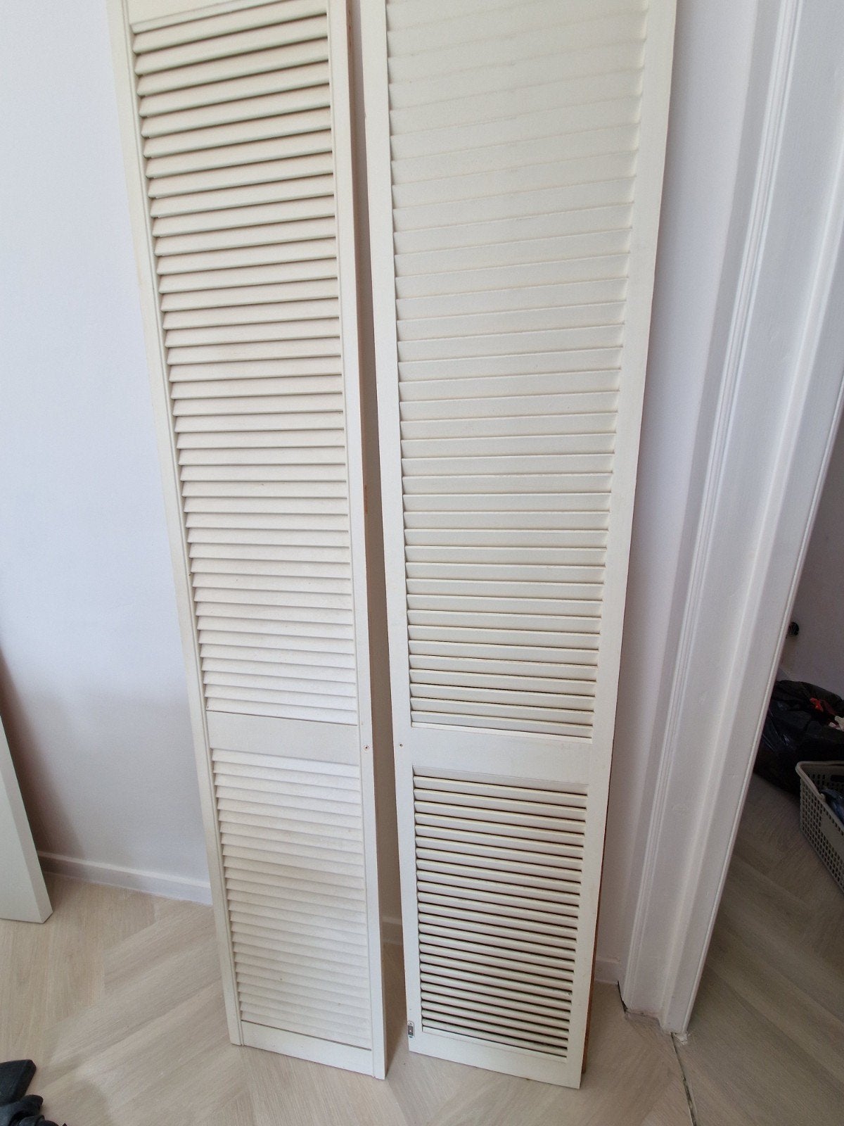Gebruikte shutters - 1 set, Doe-het-zelf en Verbouw, Gebruikt, 200 cm of meer, Minder dan 100 cm, Wit