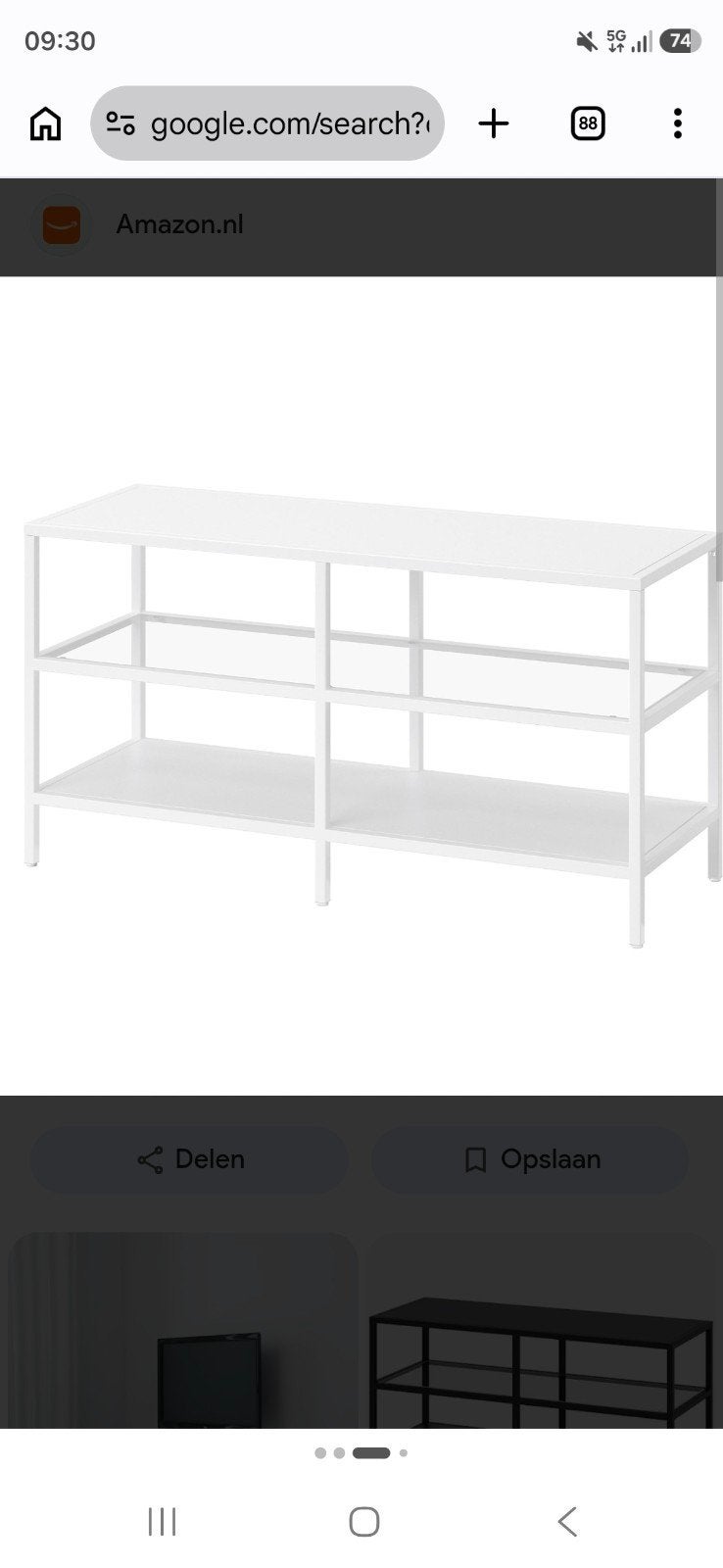 Ikea Vittsjo tv meubel, Tweepersoons, Zo goed als nieuw, Stapelbed, 140 cm