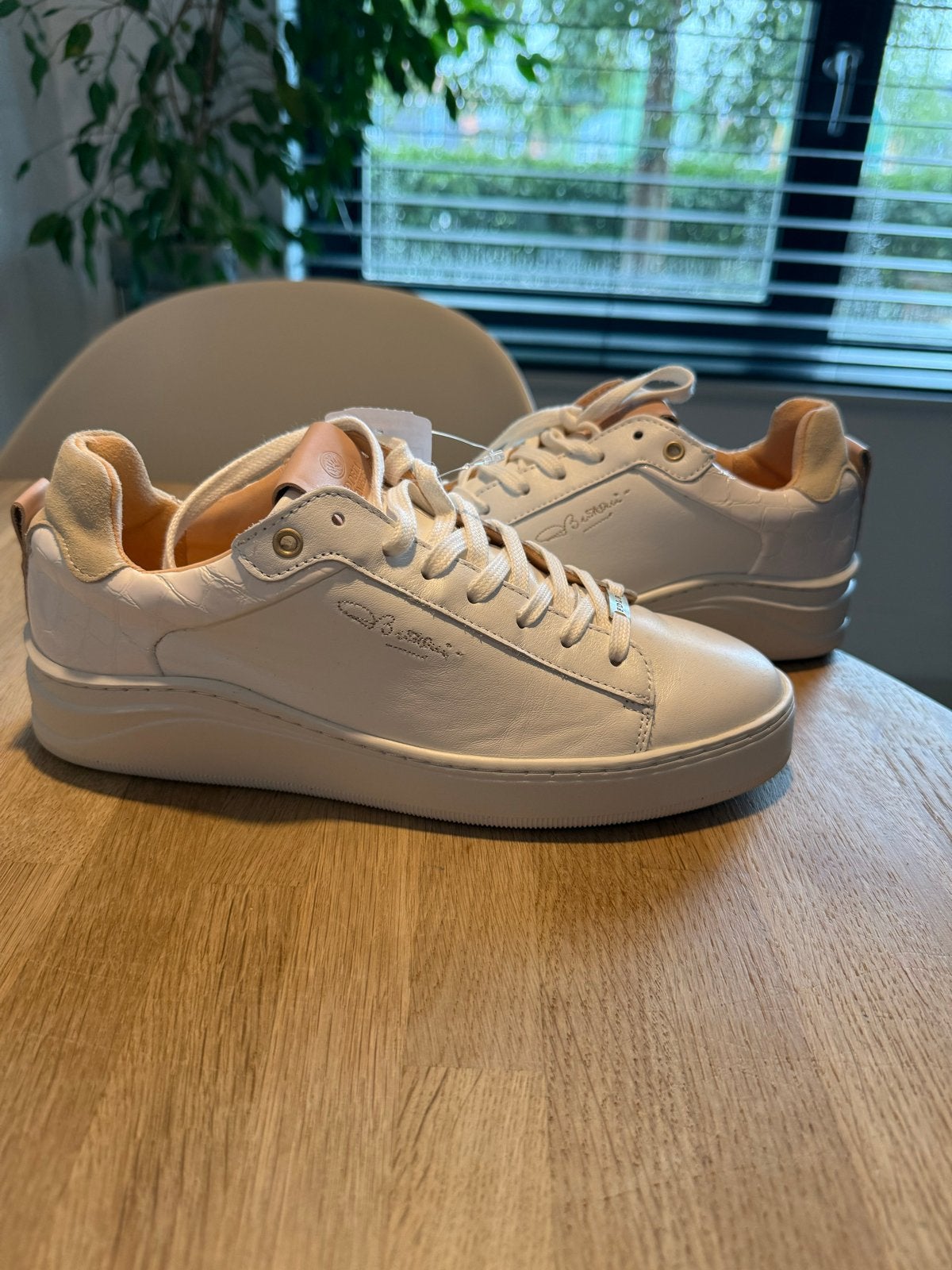 Fred de la Bretoniere sneaker van leer met crocostructuur, Kleding | Dames, Wit, Nieuw, Ophalen of Verzenden, Sneakers of Gympen