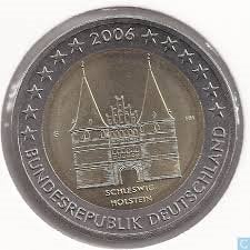 2 Euro Duitsland 2006 - Holstentor Lubeck - Letter G - UNC, Postzegels en Munten, Verzenden, Duitsland, 2 euro, Losse munt