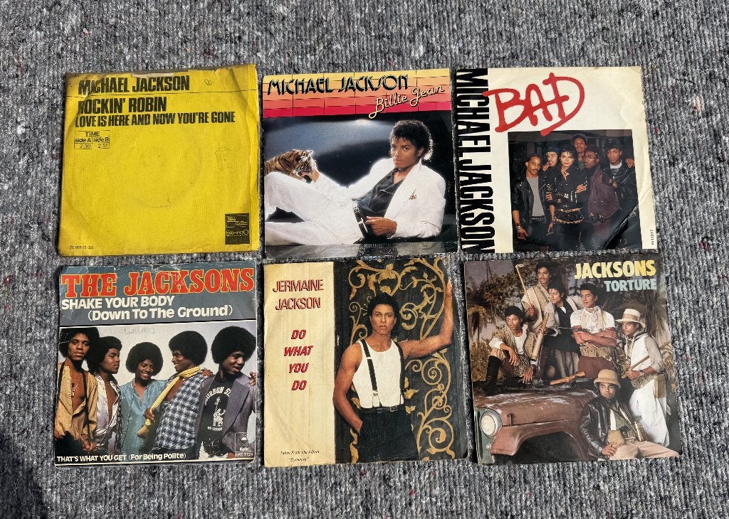 Verzameling 7 LP platen, vintage Micheal Jackson, Ophalen, Zo goed als nieuw