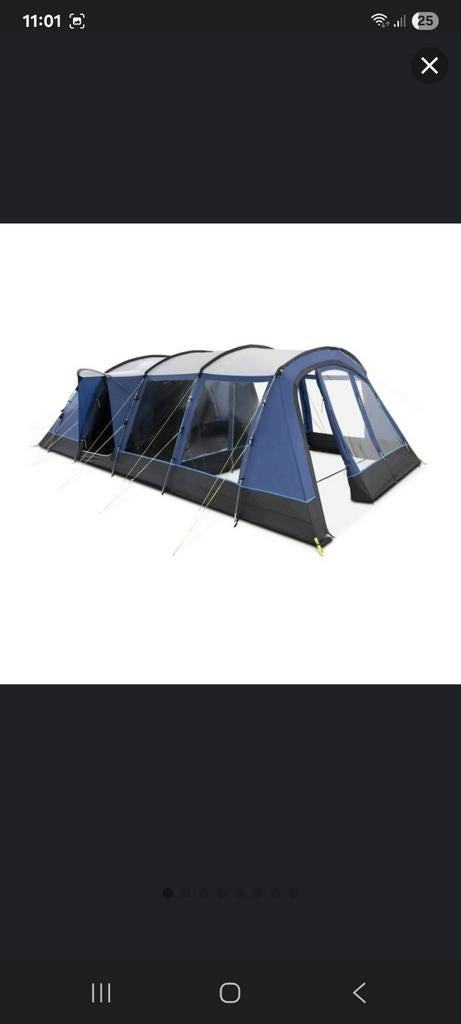 Kampa Croyde 6 tunneltent - Ruime gezinstent, Caravans en Kamperen, Tenten, Ophalen, Gebruikt, Tot en met 6