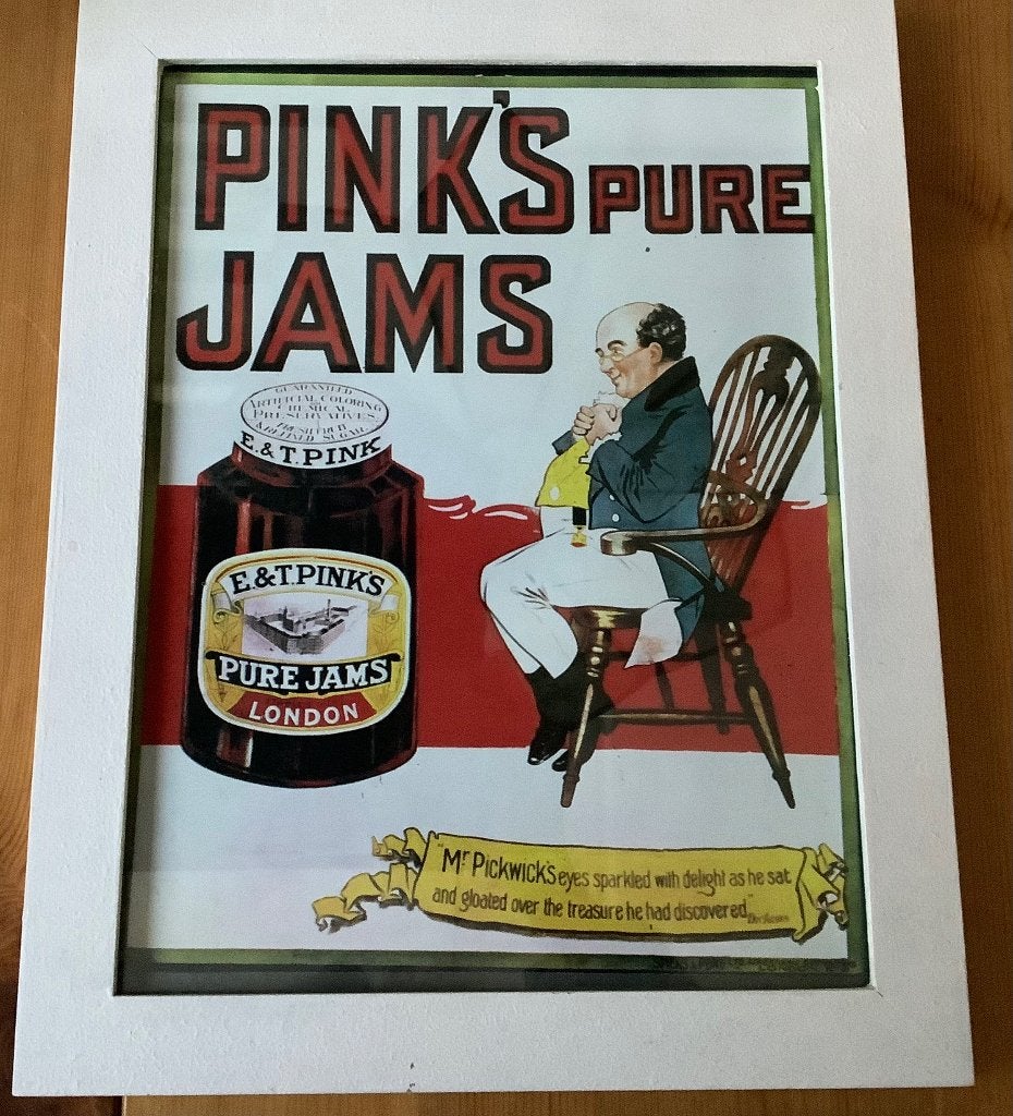 Charles Dickens, E.&T.Pink’s jam, Poster, mr Pickwick, Rechthoekig Staand, Met lijst, A4 of kleiner, Ophalen of Verzenden