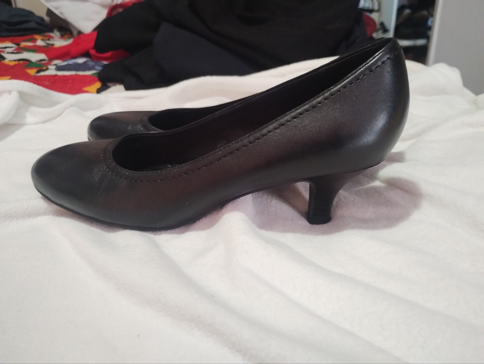 5th Avenue Zwarte Leren Pumps - Maat 38, Kleding | Dames, Schoenen, Schoenen met lage hakken, Zwart, Ophalen of Verzenden, Zo goed als nieuw