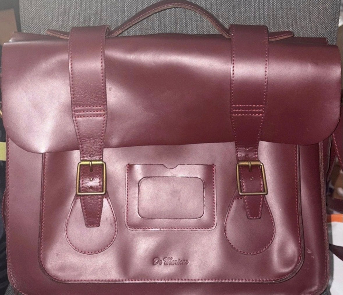 Dr. Martens Leren Satchel Tas - Bordeauxrood, Overige merken, Gebruikt, Ophalen of Verzenden, Leer
