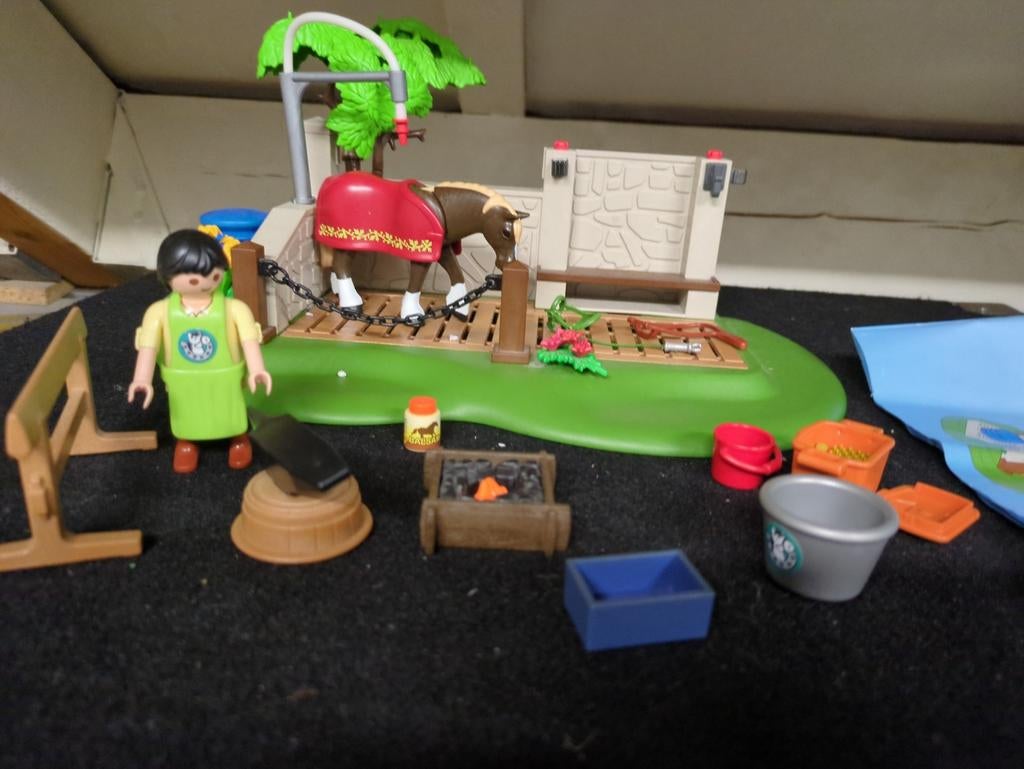 Playmobil Paarden Wasplaats 52225 met accessoires, Ophalen of Verzenden, Gebruikt, Complete set