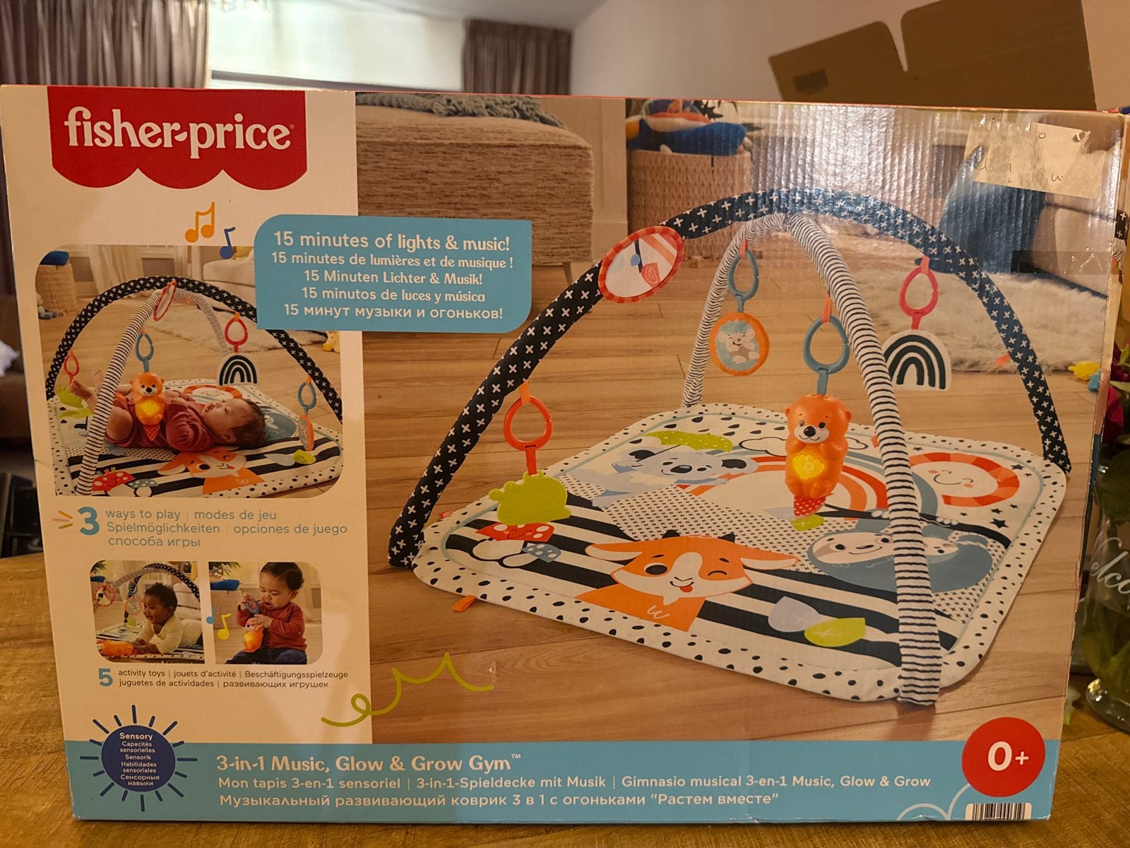 Fisher-Price Speelmat 3-in-1 Music, Glow & Grow Gym, Ophalen of Verzenden, Nieuw, Overige typen, Met geluid