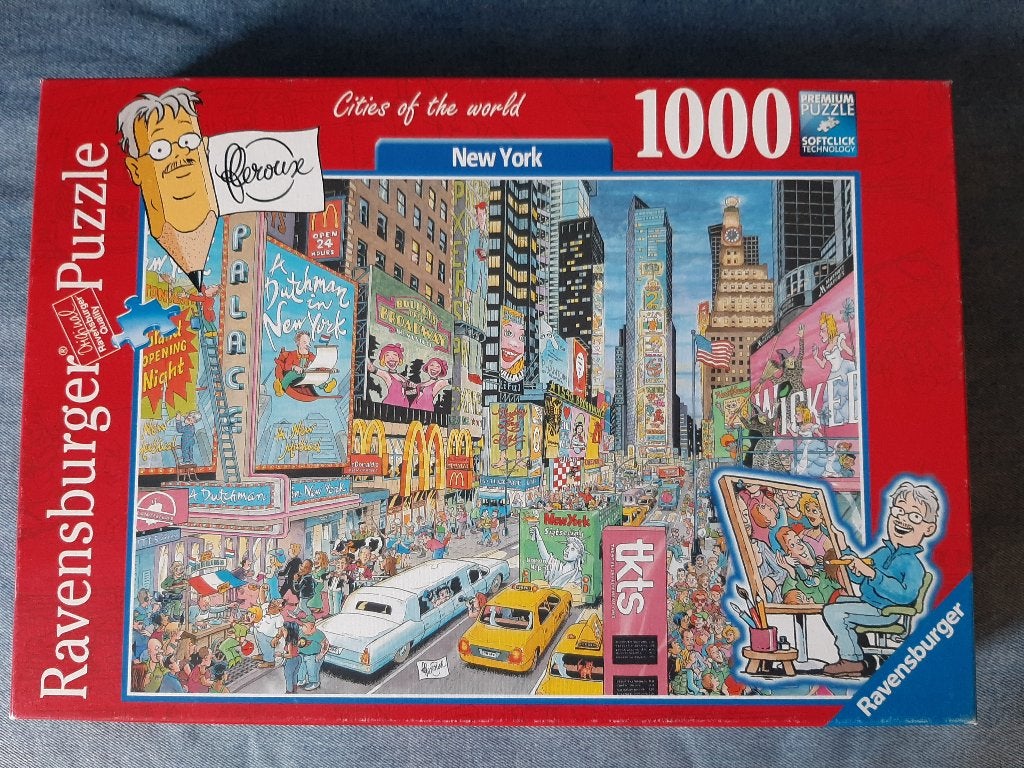 Puzzel van fleroux cities of the world New York , 1000 st., Hobby en Vrije tijd, Ophalen, 500 t/m 1500 stukjes, Gebruikt, Legpuzzel