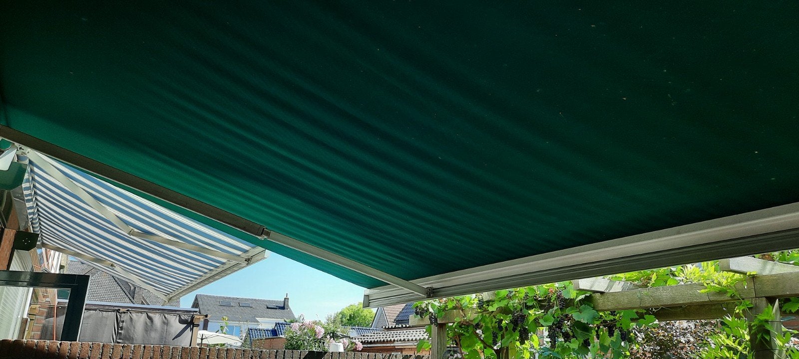 elektrisch knikarmscherm, Tuin en Terras, Zonneschermen, Ophalen, Gebruikt, 450 cm of meer, Elektrisch