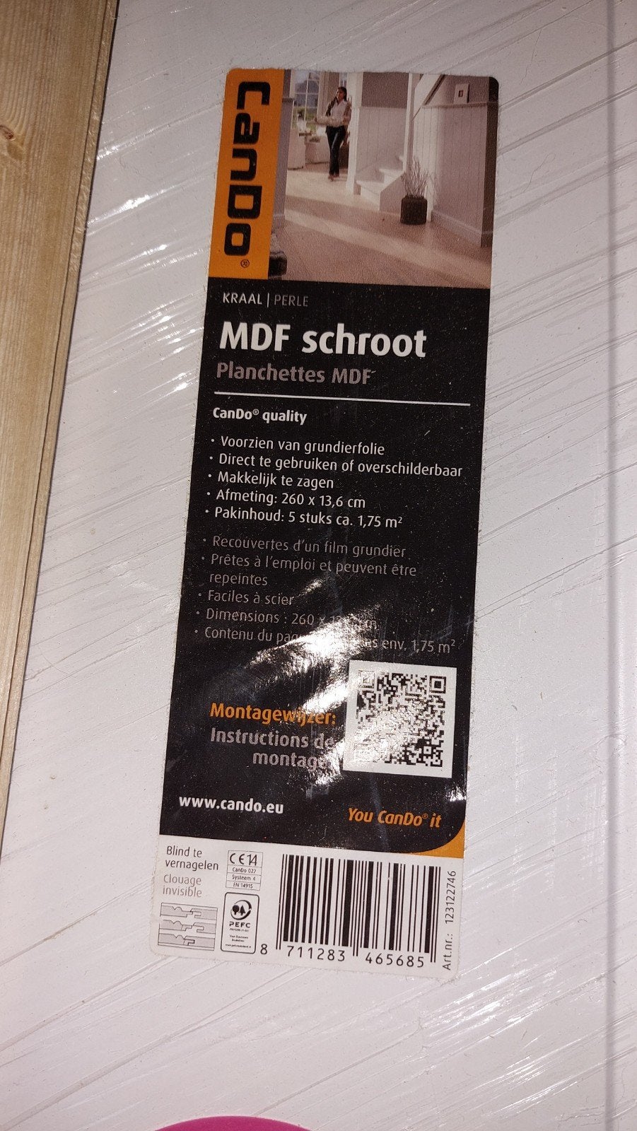 CanDo MDF schroot Kraal/Perle - 5 stuks, 1.75 m², Doe-het-zelf en Verbouw, Ophalen, Minder dan 25 mm, Nieuw, 250 tot 300 cm