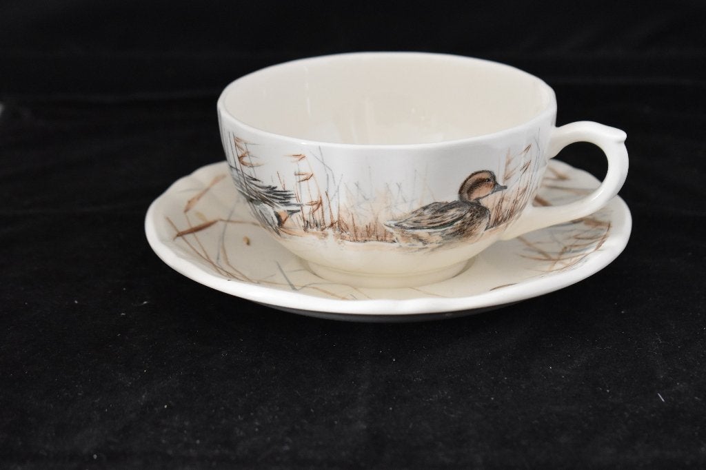 Ontbijtkop en schotels Natuurservies Sologne, Huis en Inrichting, Keuken | Servies, Info@detagrijn.com, Overige materialen, Overige merken