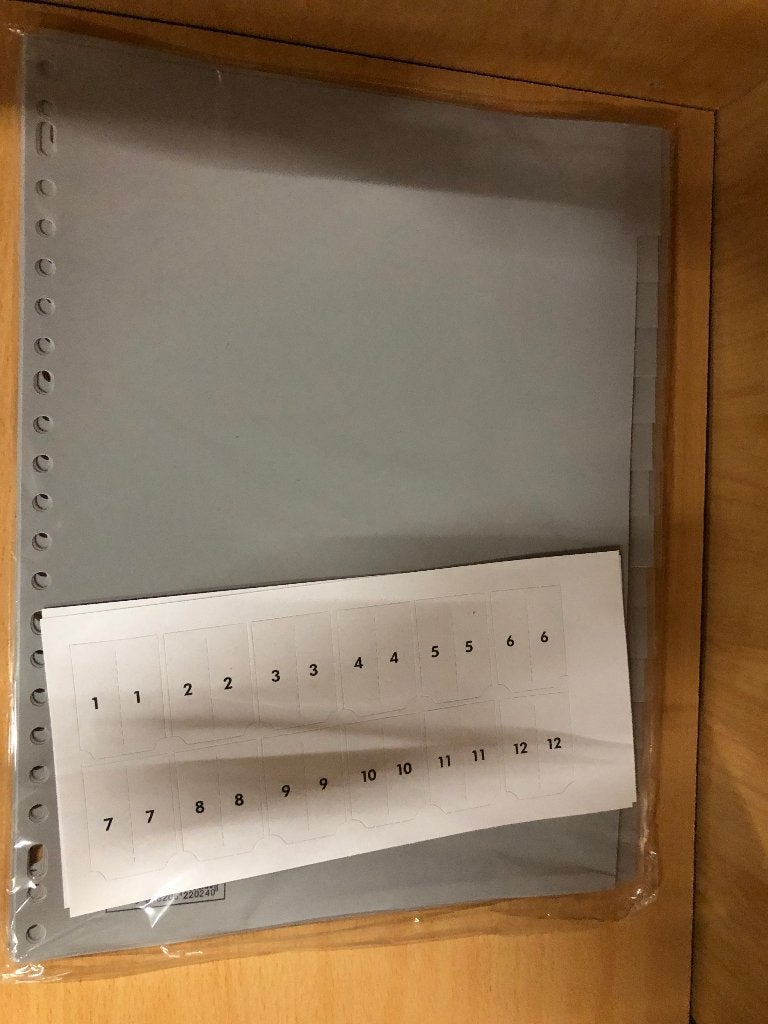 Tabbladen grijs met 15 venstertabs, Ophalen of Verzenden, Nieuw