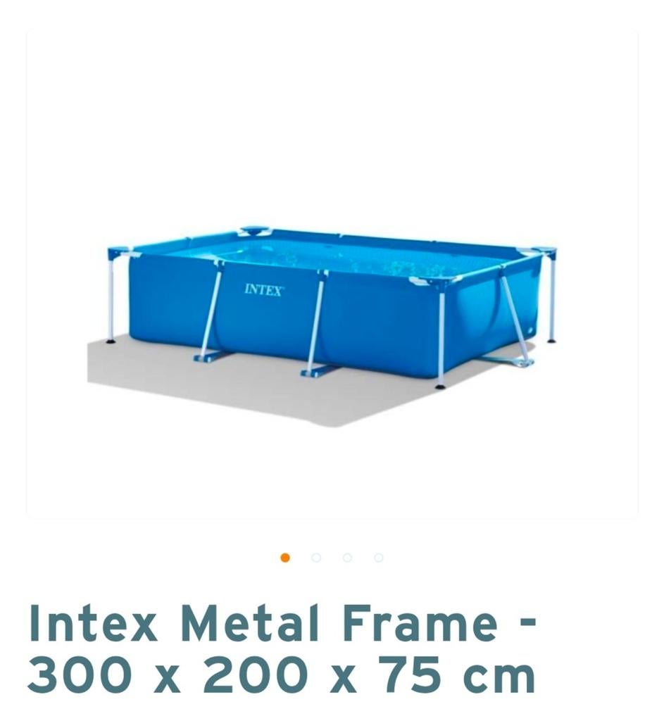 Zwembad intex met ongebruikte (nieuwe) pomp, Ophalen, Opzetzwembad, Rechthoekig, Minder dan 80 cm