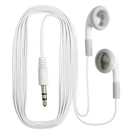Oordopjes earphones - 3.5mm audio - vintage - wit - nieuw, Telecommunicatie, Mobiele telefoons | Oordopjes, Ophalen of Verzenden