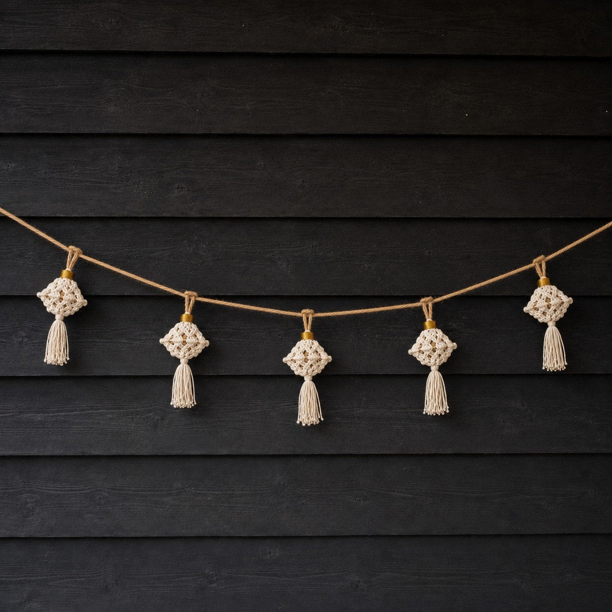 Macramé solarslingerlichtjes 10 lampen, Ophalen of Verzenden, Nieuw