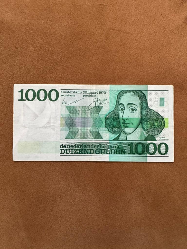 Heel mooi Nederlands biljet van 1000 gulden uit 1972, Ophalen of Verzenden, 1000 gulden, Los biljet
