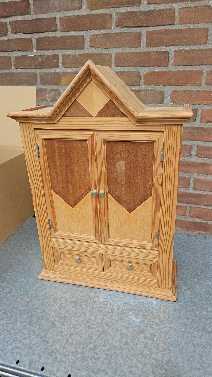 Houten kastje decoratie, Ophalen of Verzenden