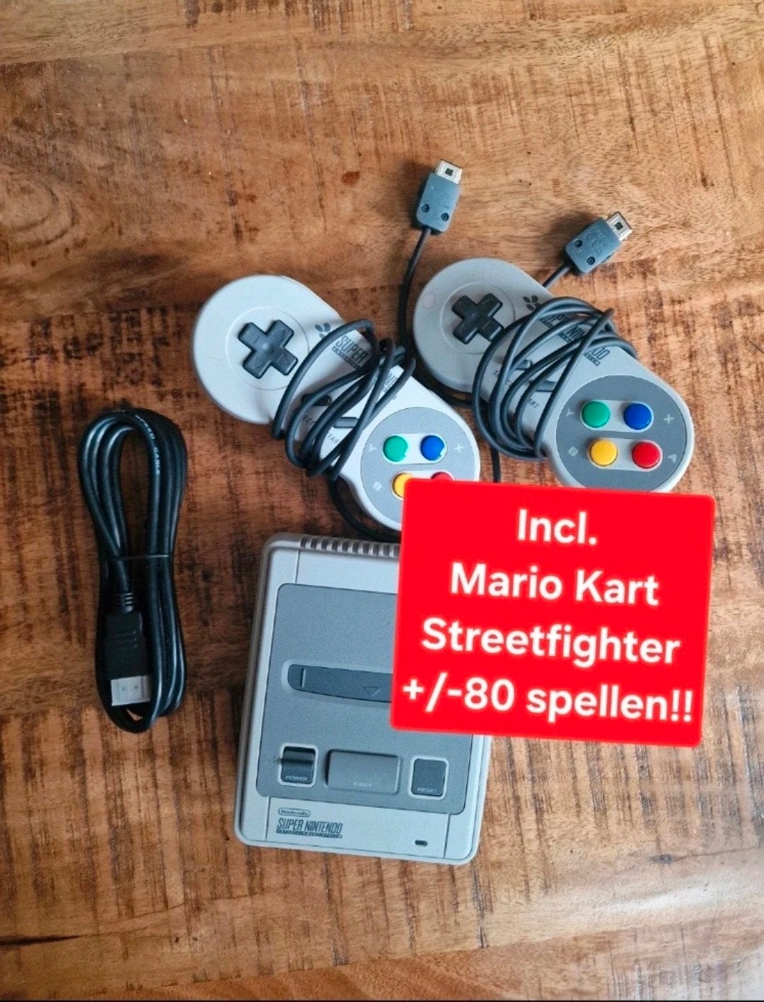 Super Nintendo SNES met 80+ spellen!, Gebruikt, Overige genres, 2 spelers, Eén computer