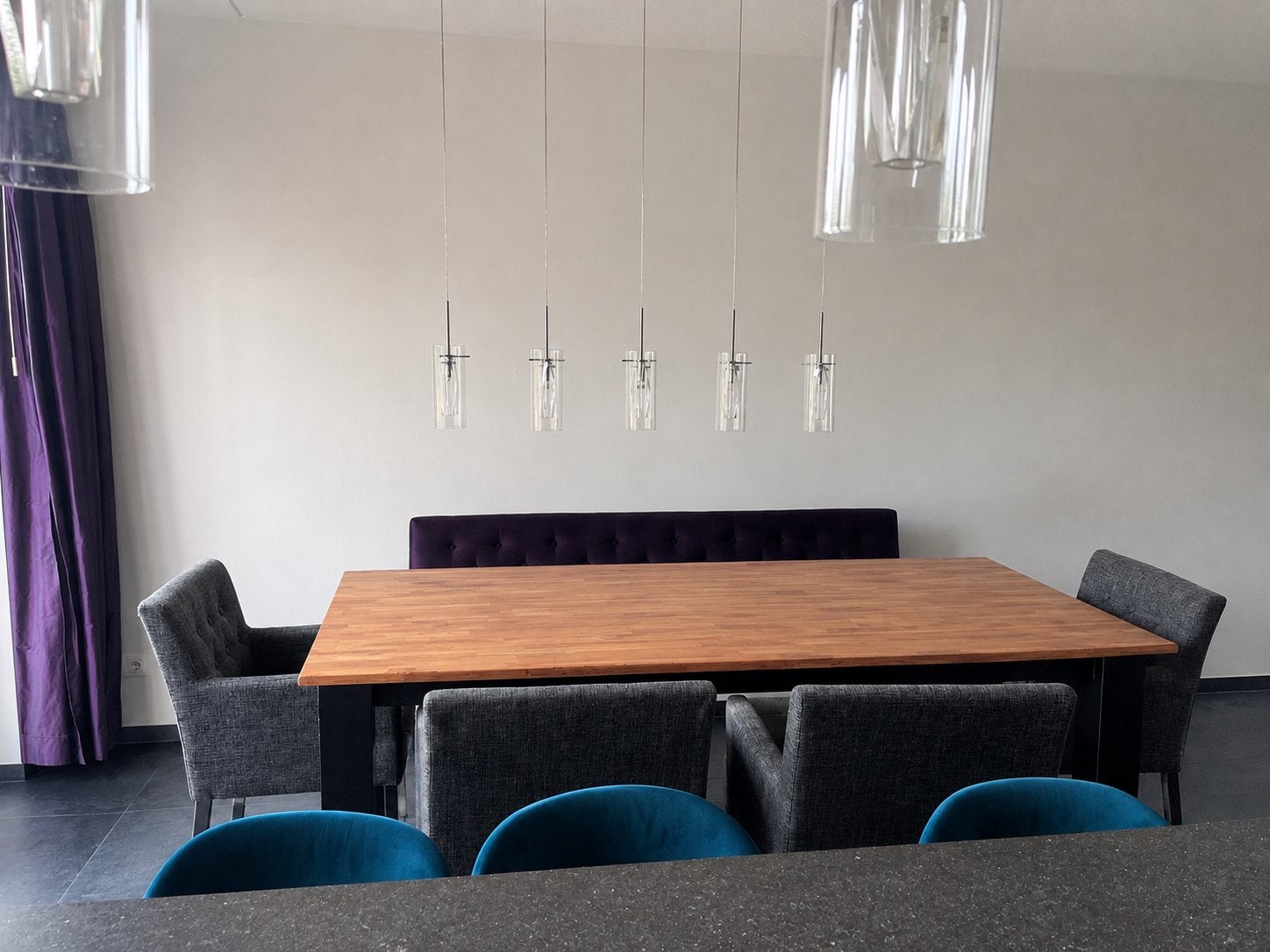 Moderne hanglampen voor eetkamertafel en kookeiland, Ophalen, Zo goed als nieuw, Glas