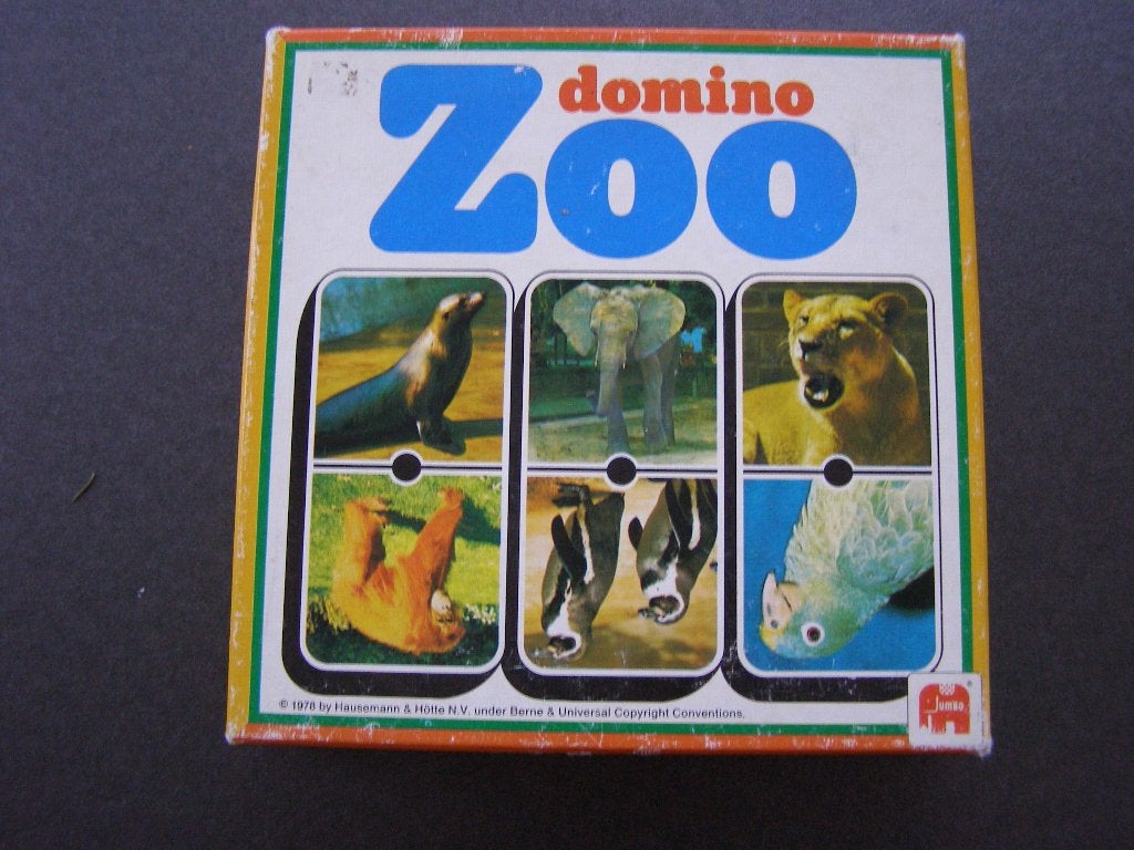 Domino Zoo; 28 kaartjes met wilde dieren / dierentuin, Ophalen of Verzenden, Gebruikt, Ontdekken