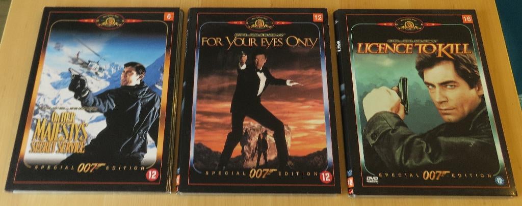 3 DVD's van James Bond 007, Cd's en Dvd's, Dvd's | Actie, Gebruikt, Actie, Vanaf 12 jaar, Ophalen