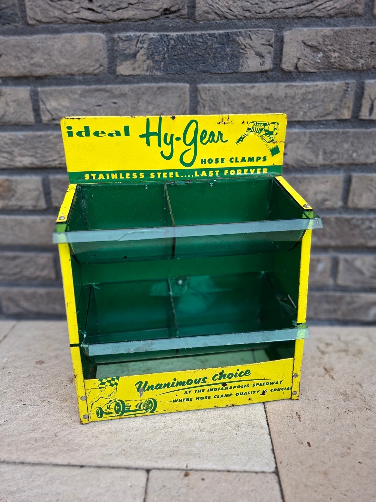 gaaf Ideal HY-GEAR hose clamp display, Verzamelen, Reclamebord, ., Ophalen of Verzenden, .