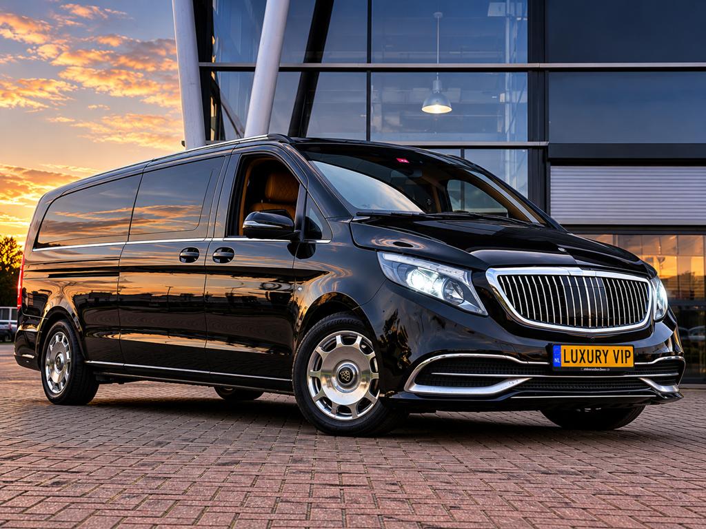 VIP V250 Aut-9 LWB 211PK+TURBO 7Pers TV STARLIGHT BURMESTER, Automaat, Achterwielaandrijving, 4 cilinders, Zwart