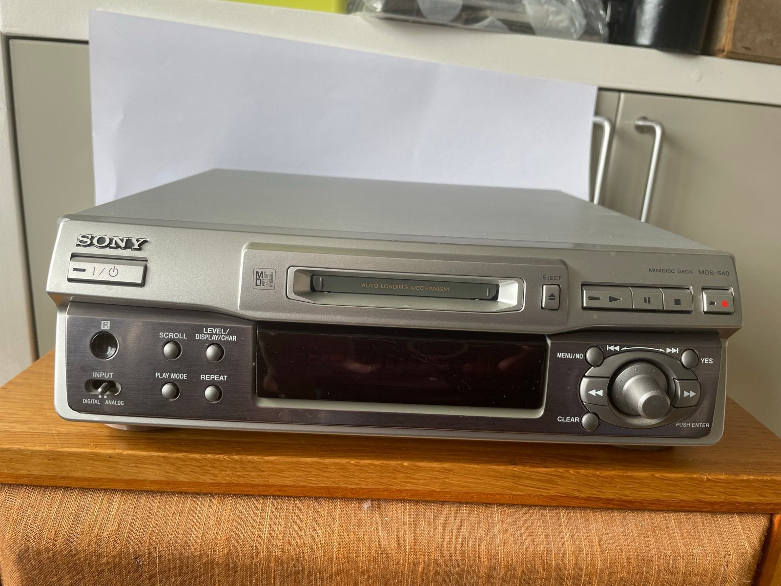 Sony MDS-S40 Minidisc Recorder met Afstandsbediening, Audio, Tv en Foto, Ophalen of Verzenden, Minidisc-recorder