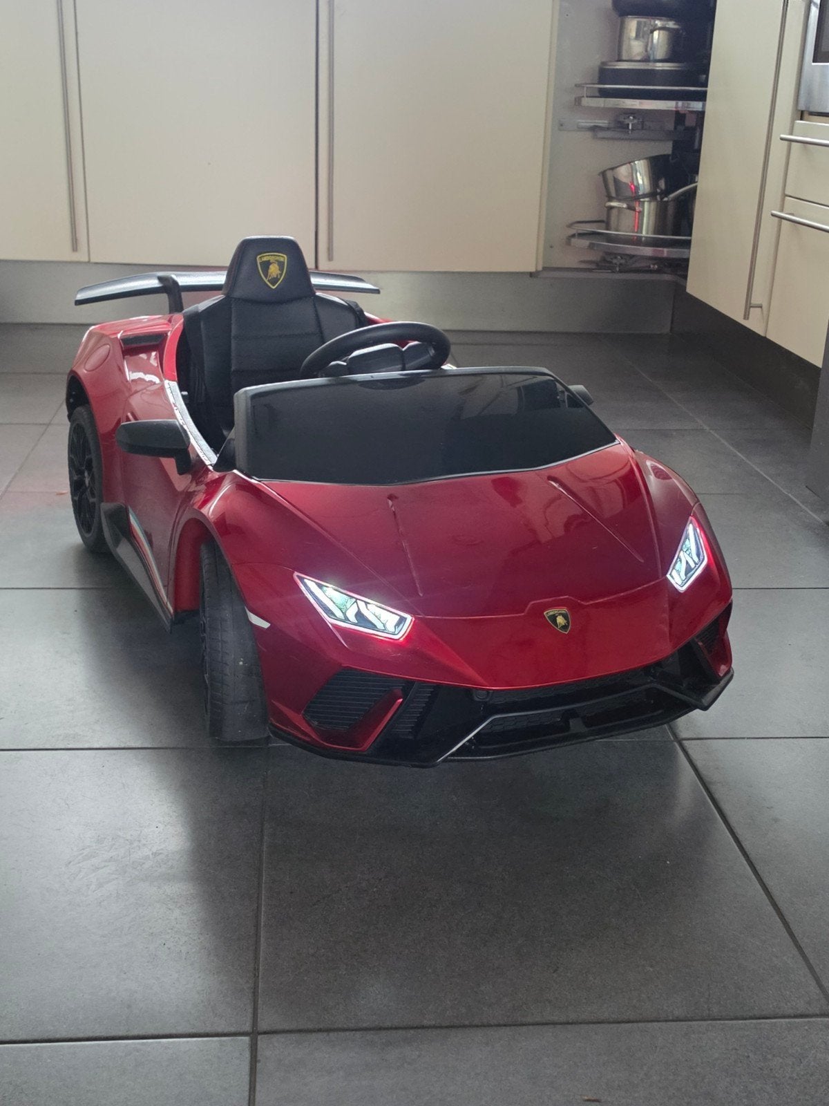 Lamborghini Huracan elektrische kinderauto rood, Zo goed als nieuw