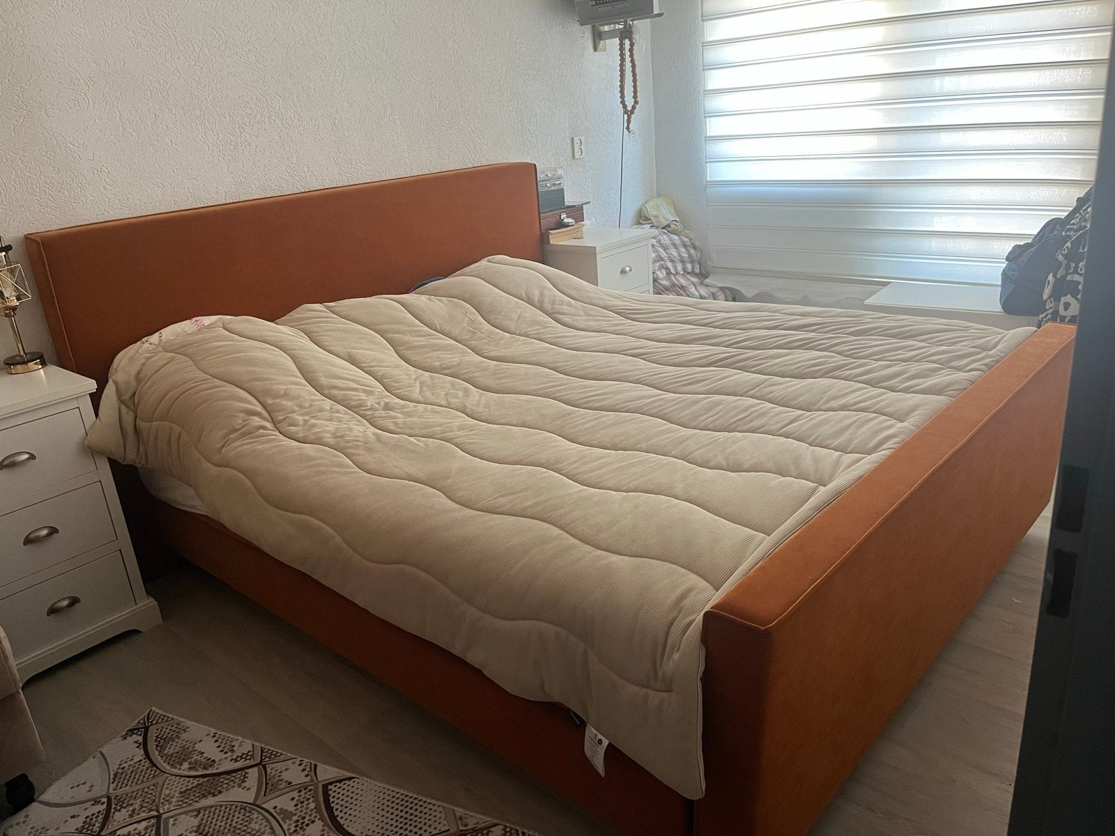 Gratis ophalen!! Comfortabel tweepersoonsbed, Ophalen, Gebruikt, Bruin, Tweepersoons
