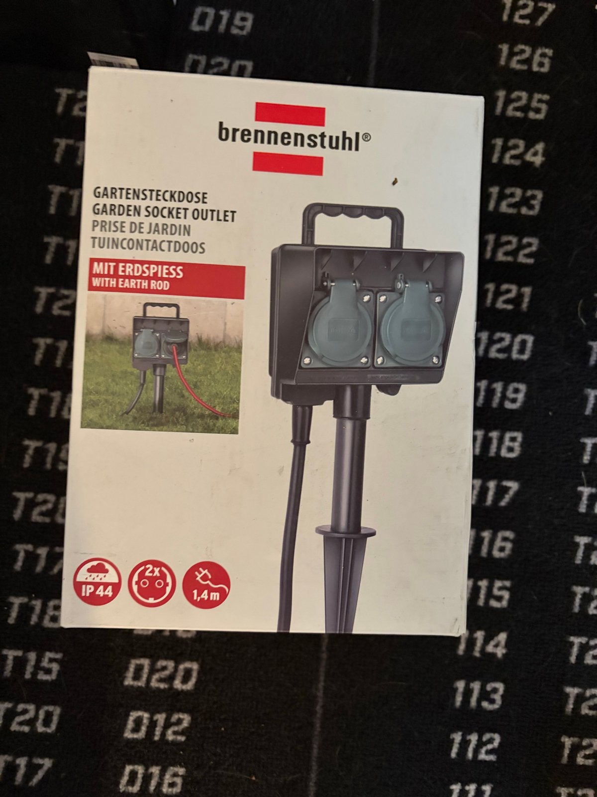 Brennenstuhl Tuincontactdoos met aardpen, IP44, Kunststof, Minder dan 50 watt, Overige typen, Nieuw
