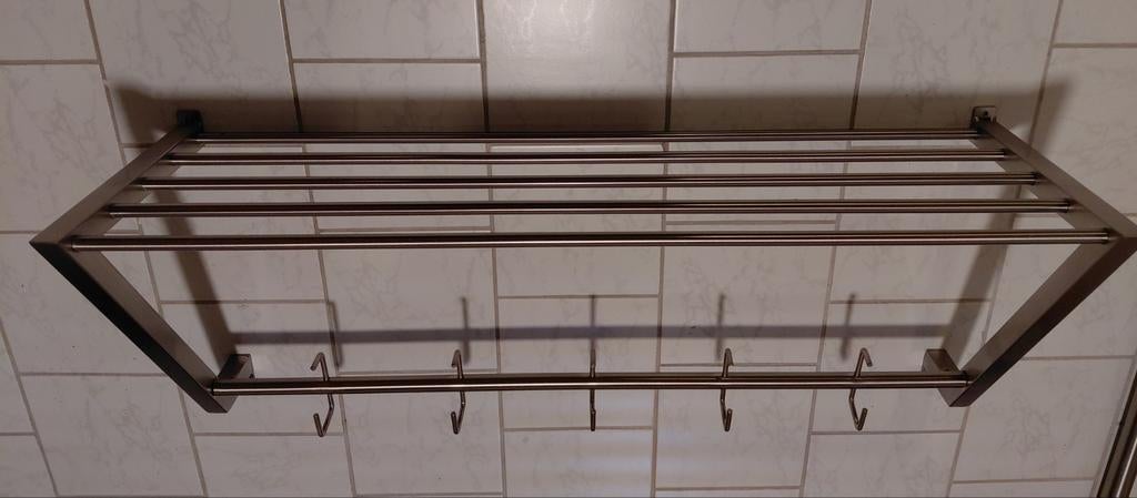 Mooie RVS Wandkapstok - 90cm breed, Huis en Inrichting, Woonaccessoires | Kapstokken, Wandkapstok, Ophalen of Verzenden, Zo goed als nieuw