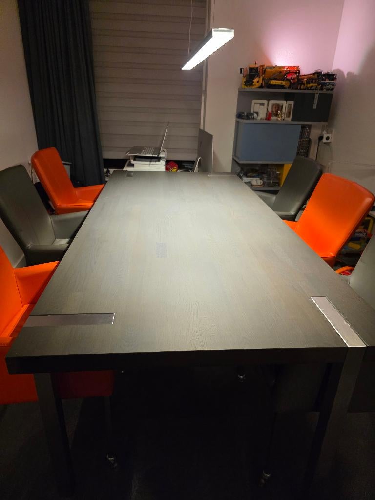 NP: €3600! Interstar Design Massief Eiken Eettafel L220 B100, Huis en Inrichting, Tafels | Eettafels, Gebruikt, 100 tot 150 cm