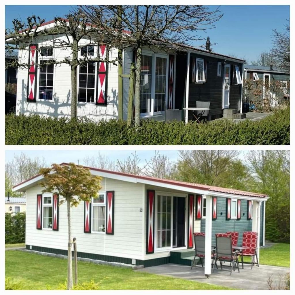 6persoons en 4persoons chalet in Zeeland.
