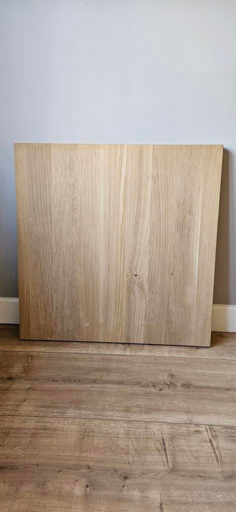 Massief eiken tafelblad (77x77x4), Huis en Inrichting, Tafelonderdelen, Ophalen, Teakhout, 50 tot 100 cm, Rechthoekig