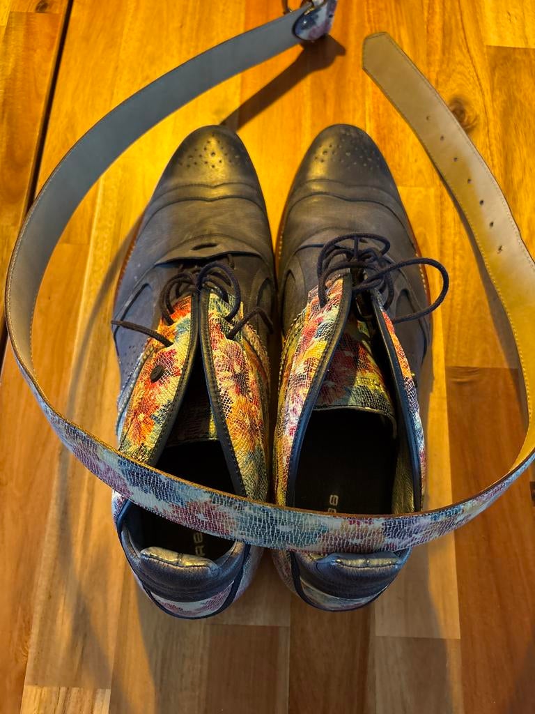 veterschoenen met bijpassende riem Rehab maat 50, Ophalen, Gedragen, Blauw, Veterschoenen