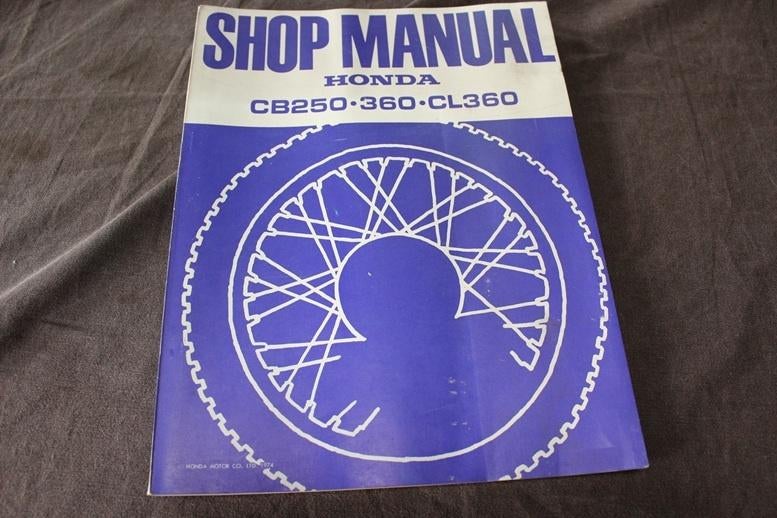 Honda CB250 CB360 CL360 twins 1974 motorcycle shop manual, Motoren, Handleidingen en Instructieboekjes, Honda, Ophalen of Verzenden