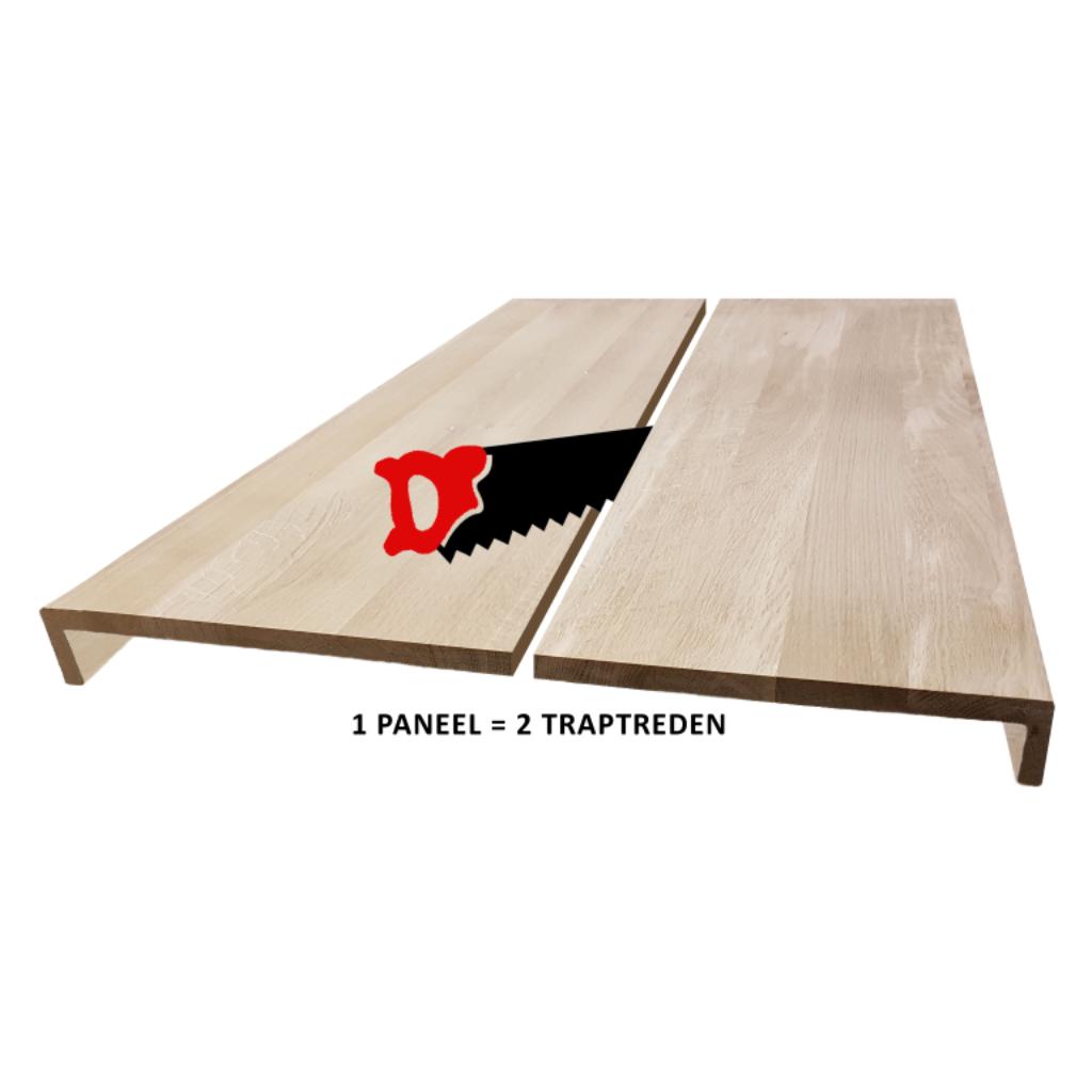 Traptreden | eiken | overzettrede | trap | traprenovatie, Doe-het-zelf en Verbouw, Ladders en Trappen, Nieuw, Trap, 2 tot 4 meter