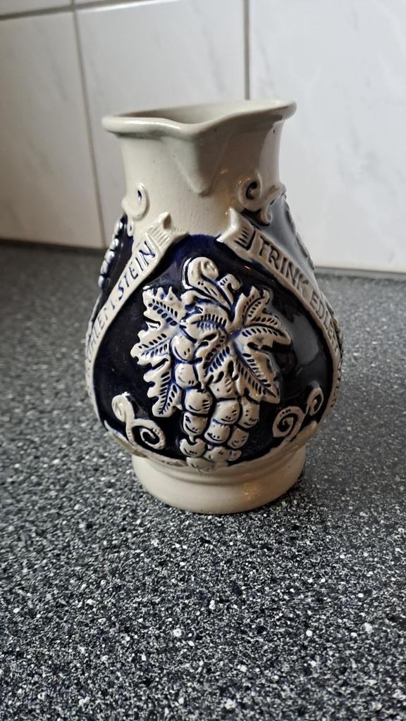 Vintage Duitse keramische kruik - wijnkan, Ophalen of Verzenden