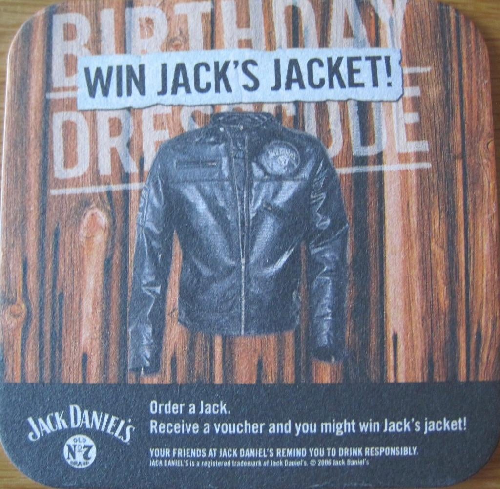 bierviltje van Jack Daniels, Ophalen of Verzenden, Zo goed als nieuw, Viltje(s), Overige merken