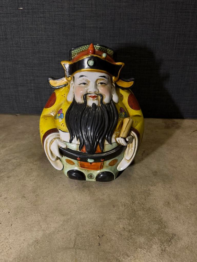Porseleinen beeldje Lu Xing - Fu Lu Shou, Ophalen of Verzenden