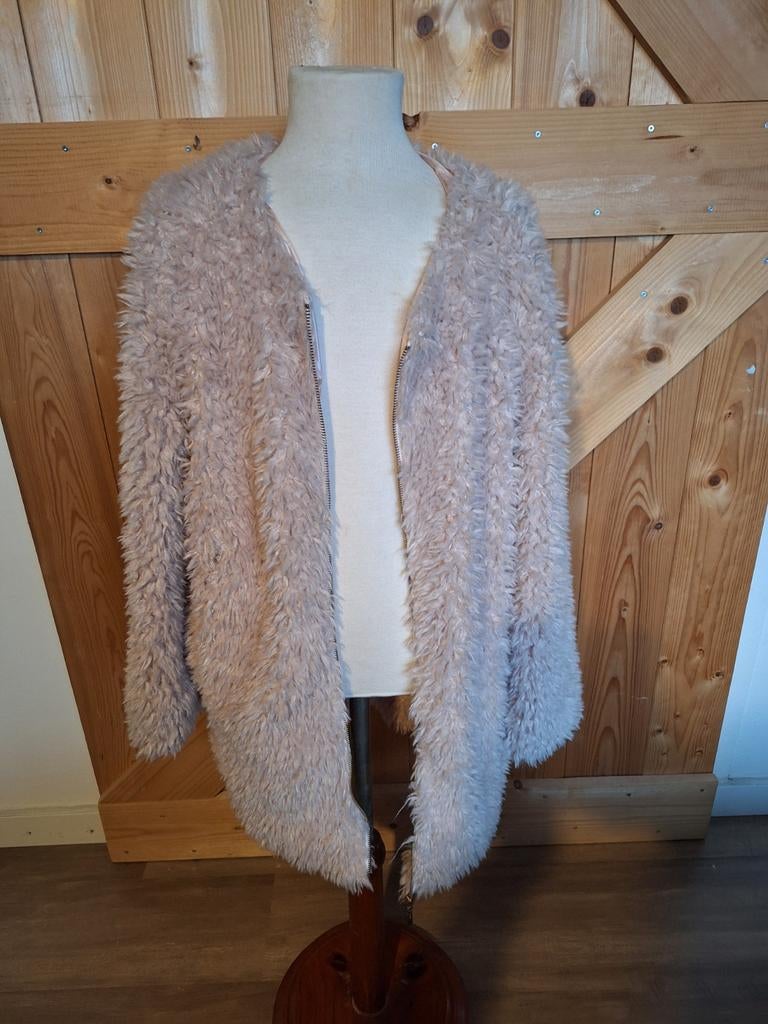Bontjasje faux fur - Maat L lichtroze, Maat 42/44 (L), Cherry Couture, Ophalen of Verzenden, Jasje