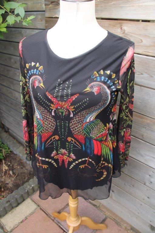 Tuniek zwart/ kleur Desigual mt S Vaste prijs, Zwart, Ophalen of Verzenden, Zo goed als nieuw, Desigual