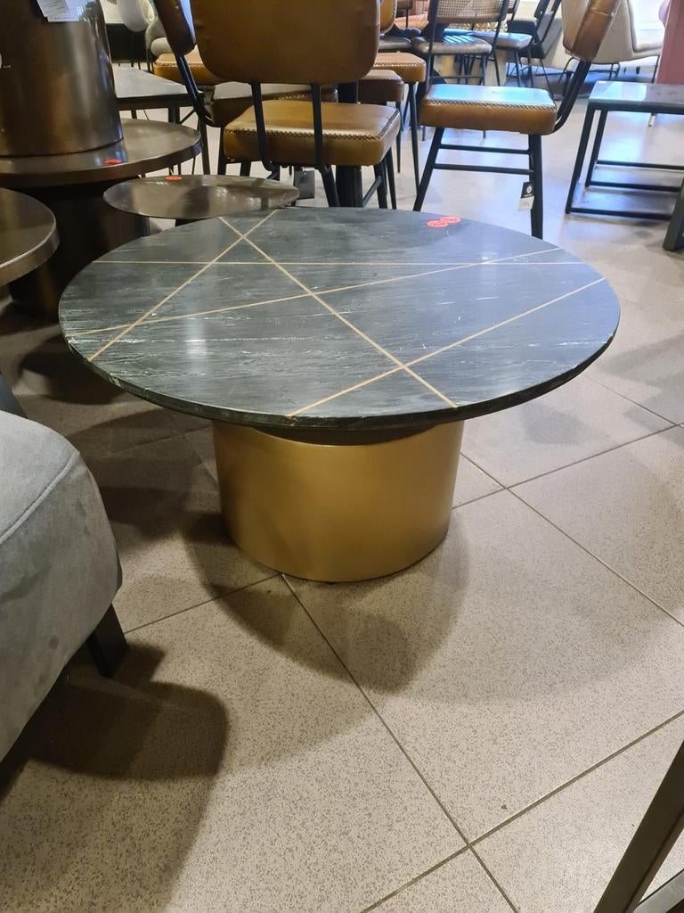 Nieuwe icathcers elite salontafel marmer messing 75cm bkeuze, Ophalen, ., Nieuw, .
